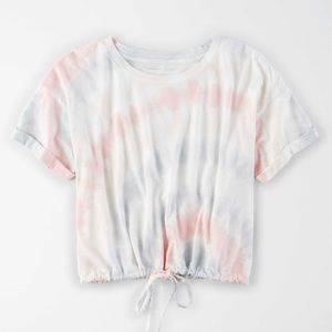 AE Tie-Dye Cinched Waist T-Shirt